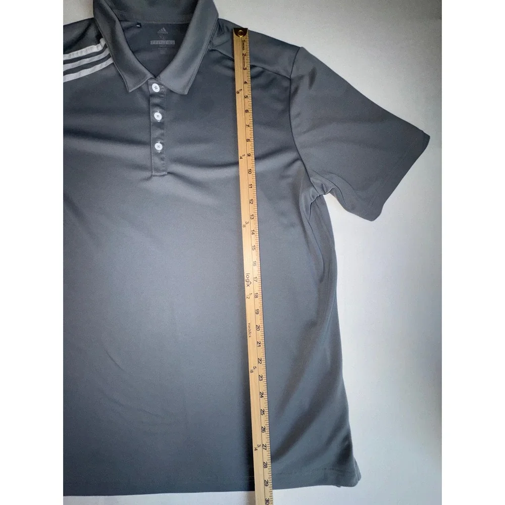 Adidas Golf Mens XL Gray Short Sleeve Performance Polo Shirt Athleisure Golfcore